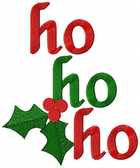 Matriz de Bordado Ho Ho Ho Natal Ponto Cheio