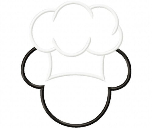 Matriz de Bordado Mickey Chef Cozinheiro Aplique