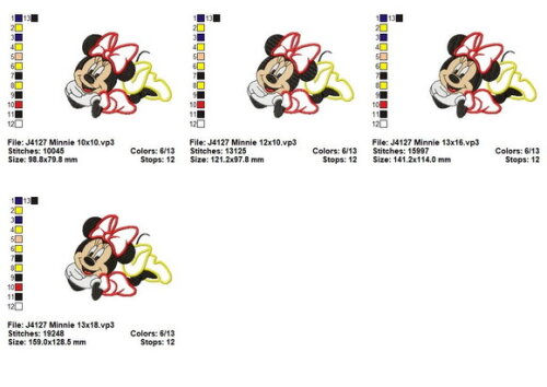 Matriz de Bordado Minnie Aplique