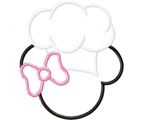 Matriz de Bordado Minnie Chef Aplique