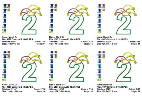 Matriz de Bordado Número 2 Carnaval