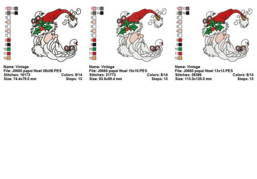 Matriz de Bordado Papai Noel Encantado Ponto Cheio