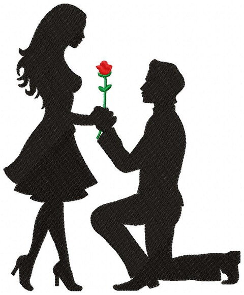 Matriz de Bordado Pedido de Amor Eterno Ponto Cheio J0600