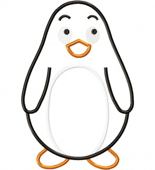 Matriz de Bordado Pinguim Aplique