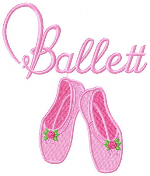 Matriz de Bordado Sapatilha Ballet Ponto Cheio