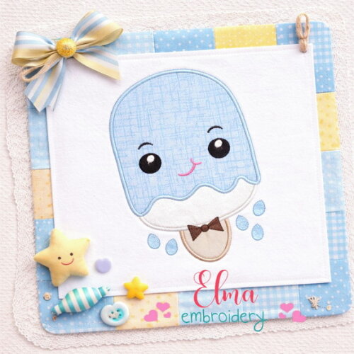 Matriz de Bordado Sorvete Kawaii Aplique