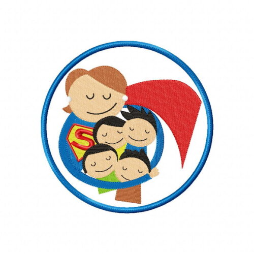 Matriz de Bordado Super Mãe Aplique