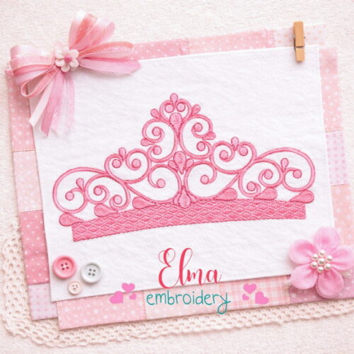 Matriz de Bordado Tiara Princesa Ponto Cheio