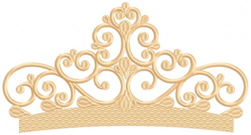 Matriz de Bordado Tiara Princesa Ponto Cheio
