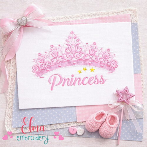 Matriz de Bordado Tiara Princess Encantadora