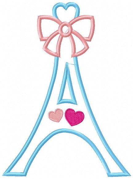 Matriz de Bordado Torre Eiffel Aplique
