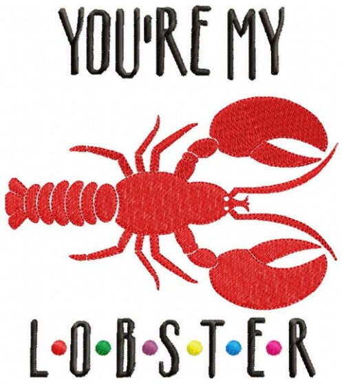 Matriz de Bordado You're My Lobster Friends