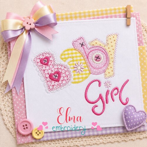 Matriz de Bordado Baby Girl Aplique