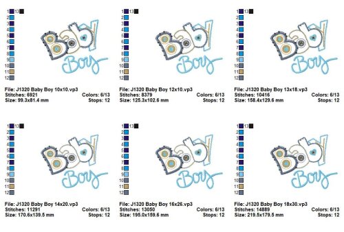 Matriz de Bordado Baby Boy e Baby Girl Aplique