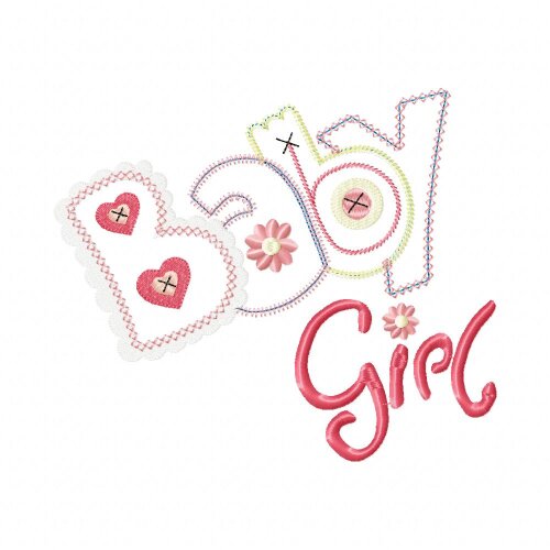 Matriz de Bordado Baby Boy e Baby Girl Aplique