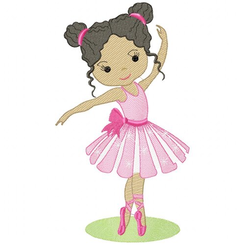 Matriz de Bordado Bailarinas Encantadas do Ballet Ponto Sketch