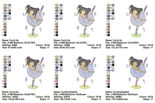 Matriz de Bordado Coleção Bailarinas Encantadas Ponto Sketch
