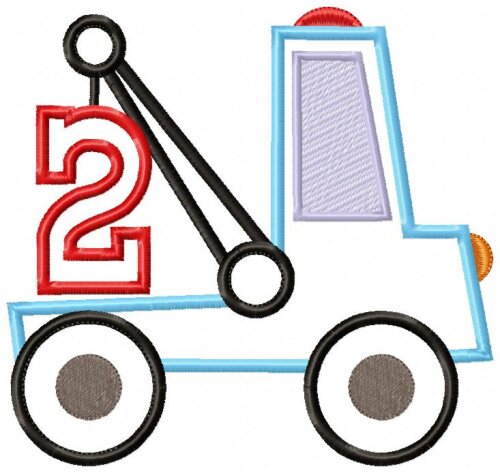 Matriz de Bordado Guincho Número 2 Infantil Aplique