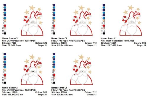 Matriz de Bordado Papai Noel Natalino Aplique