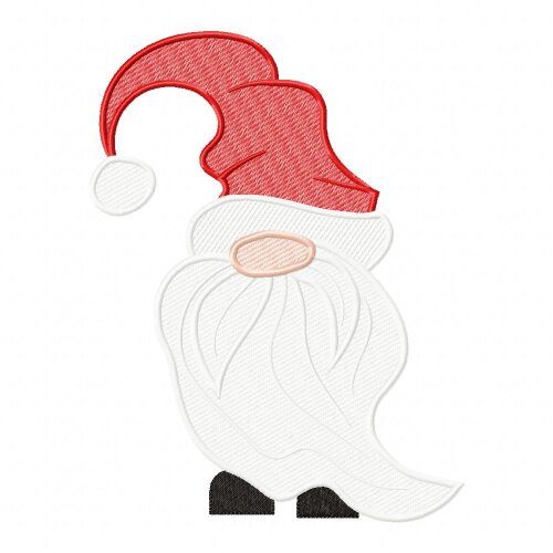 Matriz de Bordado Gnomo Natal Encantado Ponto Sketch