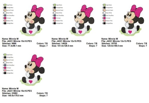 Matriz de Bordado Minnie Bebê