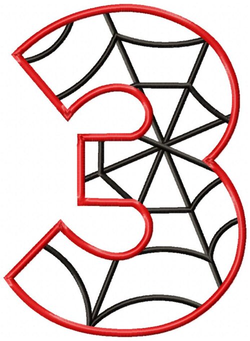 Matriz de Bordado Número 3 Teia de Aranha Aplique