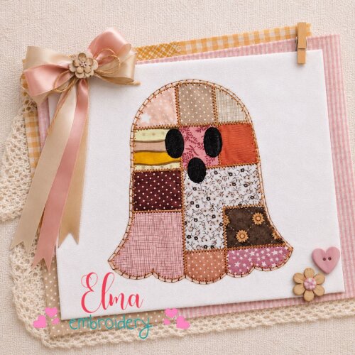 Matriz de Bordado Fantasma Patchwork Aplique