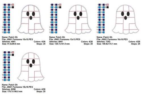 Matriz de Bordado Fantasma Patchwork Aplique