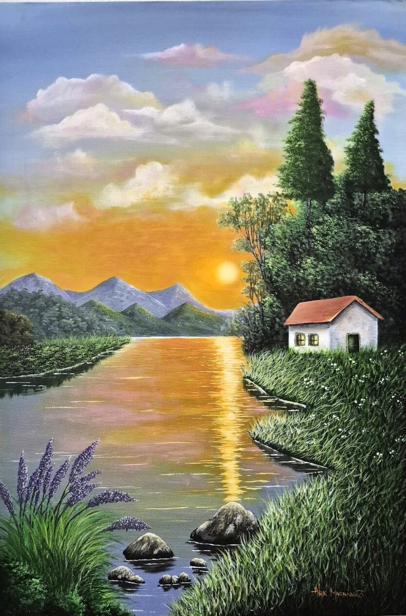 QUADRO PINTURA ACRÍLICA 60X40