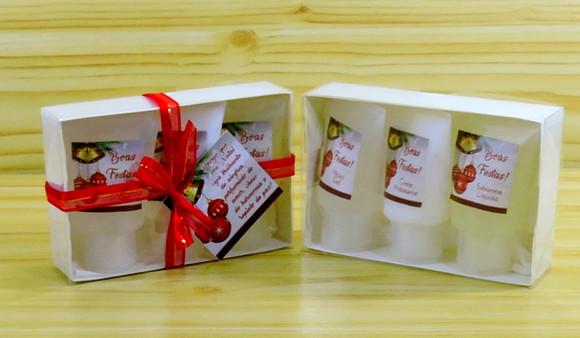 Kit Lembrancinha de Natal Álcool Gel Sabonete Hidratante