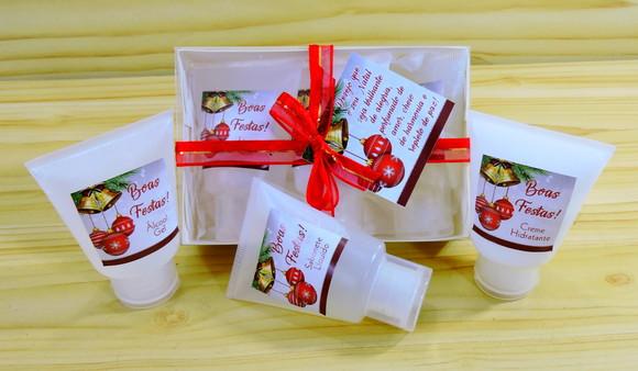 Kit Lembrancinha de Natal Álcool Gel Sabonete Hidratante
