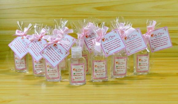 Lembrancinha Agradecimento Personalizada Álcool Gel Saquinho