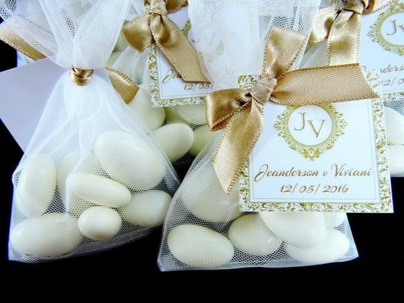 Lembrancinha Amêndoas na Organza