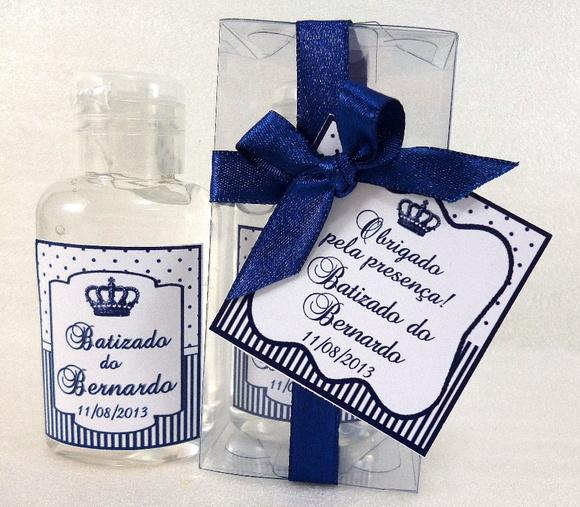 Lembrancinha Batizado Personalizada Álcool Gel na Caixinha