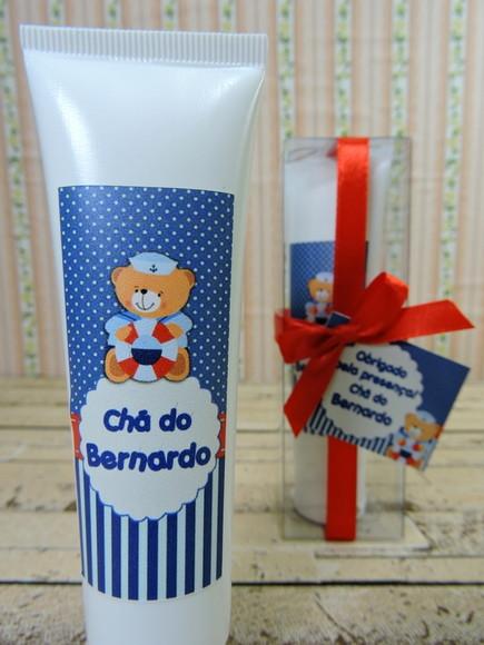 Lembrancinha Bisnaga com Hidratante na Caixinha Chá de Bebê