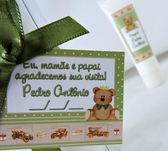 Lembrancinha Bisnaga Hidratante na Caixinha Nascimento Urso