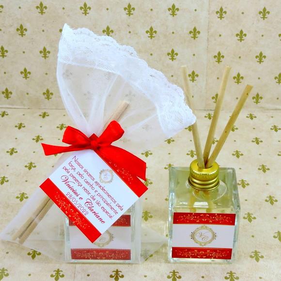 Lembrancinha Casamento Cubo Mini Difusor Vareta Aromatizante