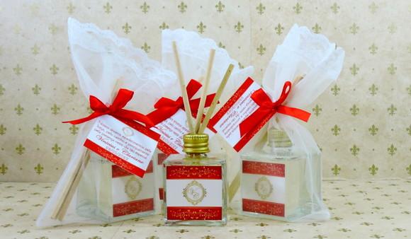 Lembrancinha Casamento Cubo Mini Difusor Vareta Aromatizante