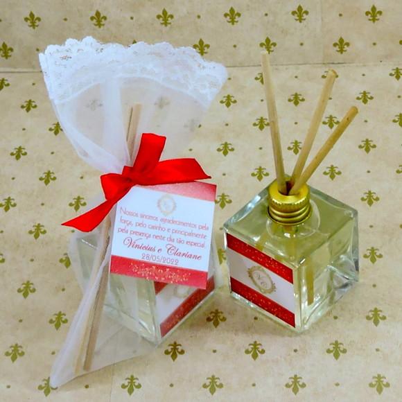 Lembrancinha Casamento Cubo Mini Difusor Vareta Aromatizante