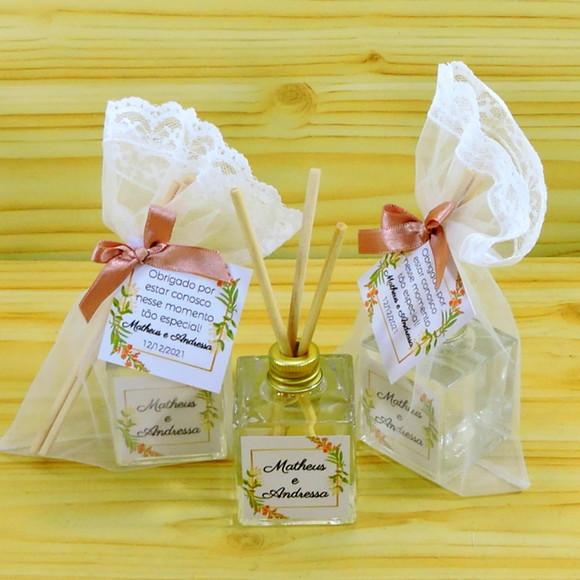 Lembrancinha Casamento Mini Difusor Cubo Aromatizante Vareta