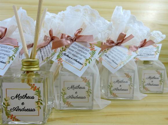Lembrancinha Casamento Mini Difusor Cubo Aromatizante Vareta