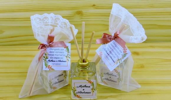 Lembrancinha Casamento Mini Difusor Cubo Aromatizante Vareta