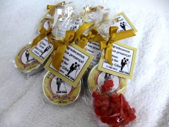 Lembrancinha Chá Bar - Coração Vermelho