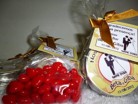 Lembrancinha Chá Bar - Coração Vermelho