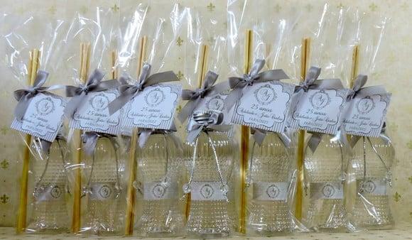 Lembrancinha Cinturinha Pet 90 ml Casamento Bodas de Prata