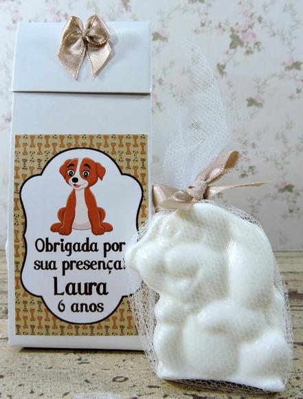 Lembrancinha de Aniversário Sabonete Cachorrinho na Caixinha