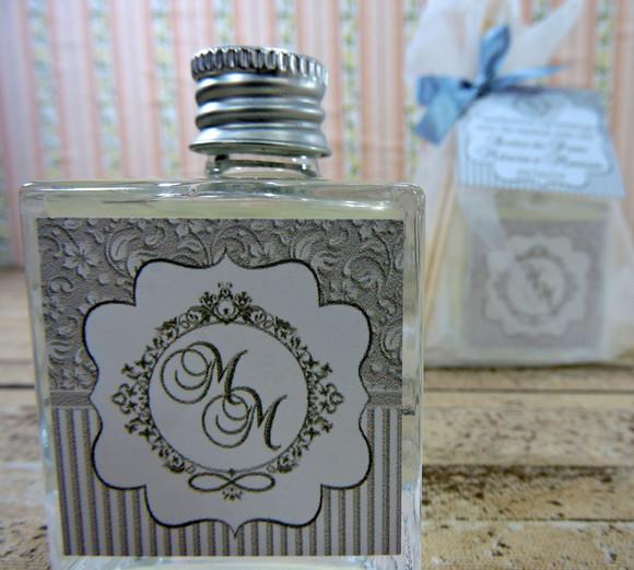 Lembrancinha de Bodas de Prata Mini Aromatizador Cubo 50 ml