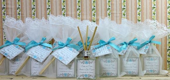 Lembrancinha de Bodas de Prata Mini Difusor Cubo 50 ml