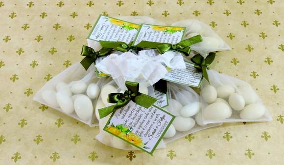 Lembrancinha de Casamento Amêndoas da Sorte Saquinho Organza