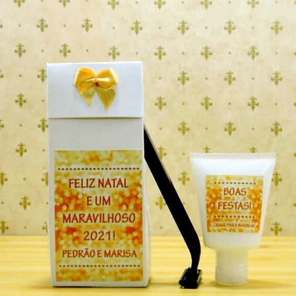 Lembrancinha de Casamento Barbeador e Creme Barba Padrinhos